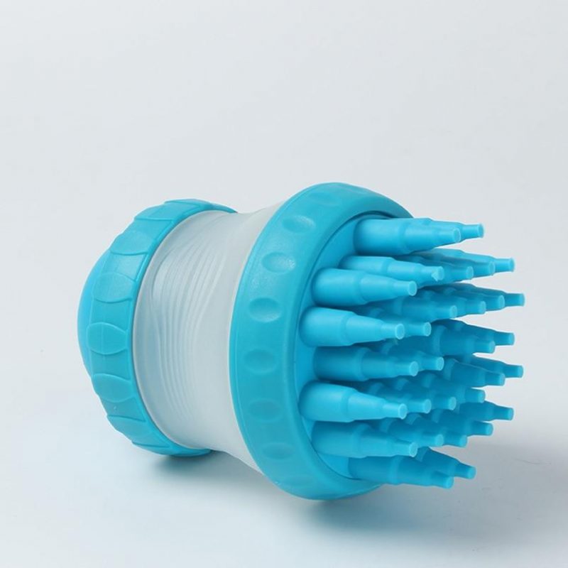 Brosse De Distribution De Savon Pour Animaux De Compagnie En Silicone Multifonction