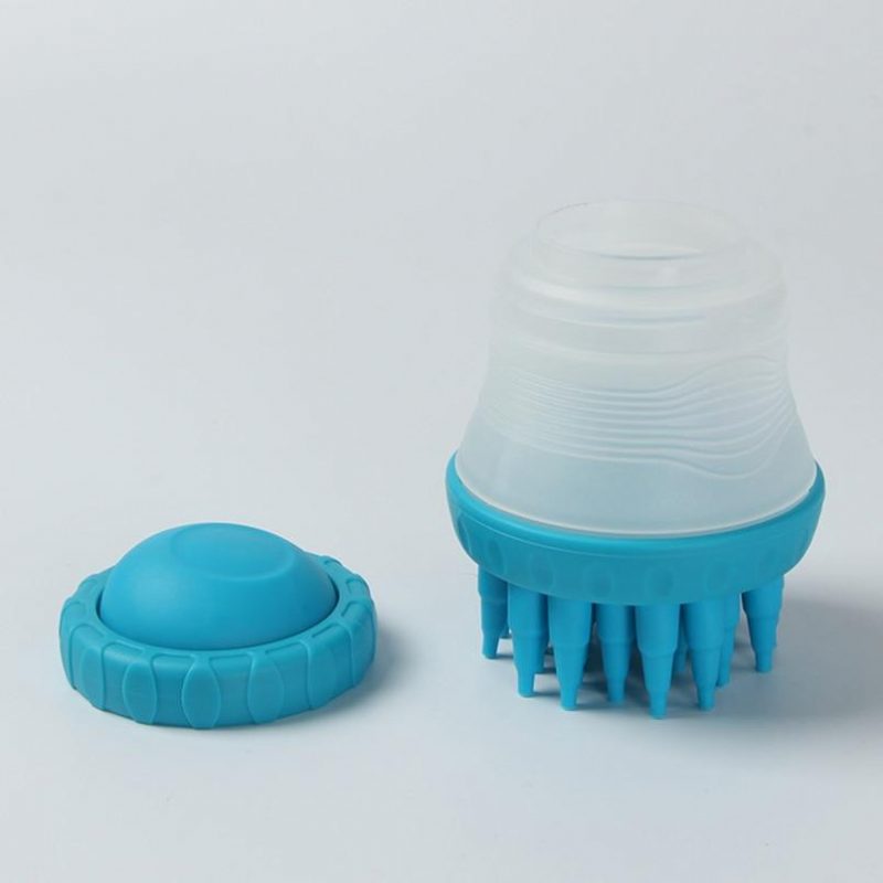 Brosse De Distribution De Savon Pour Animaux De Compagnie En Silicone Multifonction