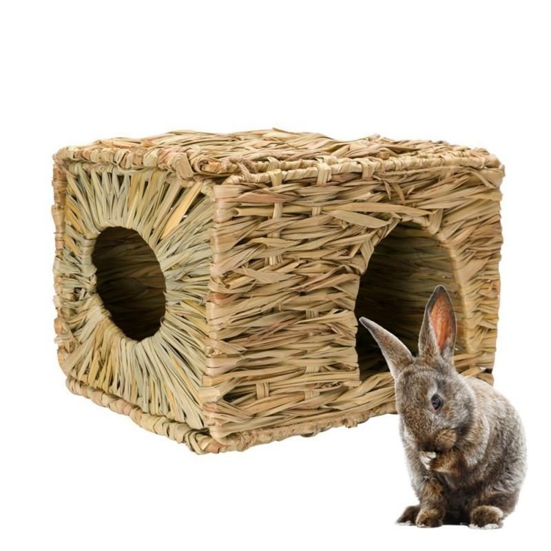 Cage À Lapin En Herbe Tissée Artisanale