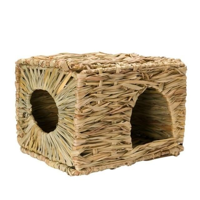 Cage À Lapin En Herbe Tissée Artisanale