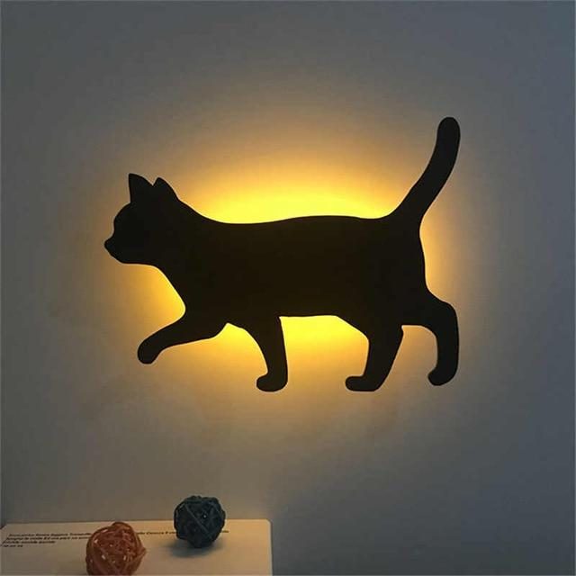 Capteur Et Capteur De Voix Led Lampe Chat Mignon