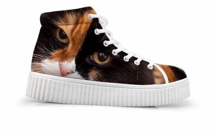 Chat Mignon Impression Bas Chaussures Plates