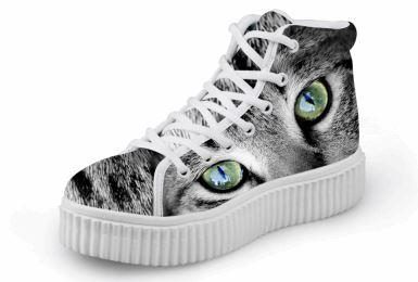 Chat Mignon Impression Bas Chaussures Plates