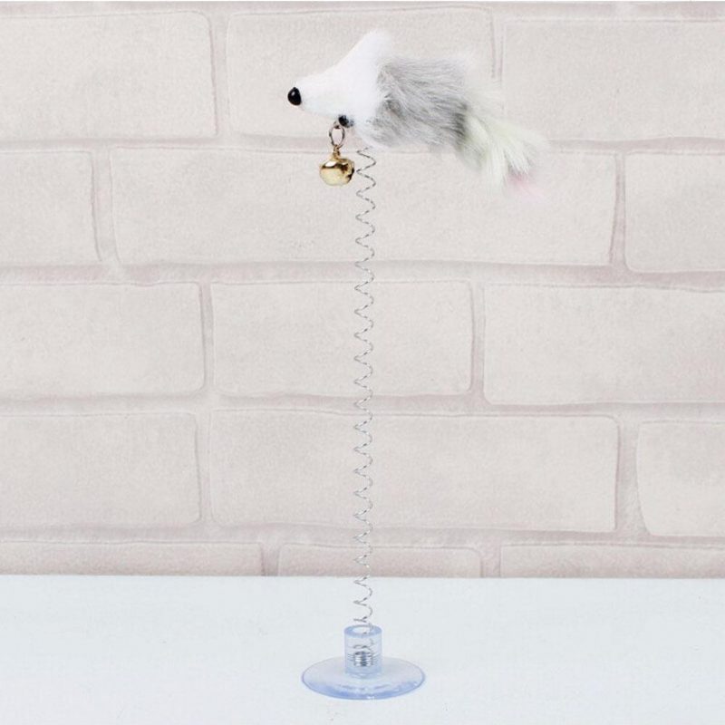 Chat Plume Faux Fond De Souris Ventouse Jouant Jouet