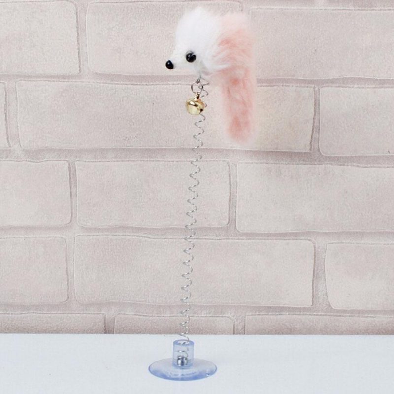 Chat Plume Faux Fond De Souris Ventouse Jouant Jouet