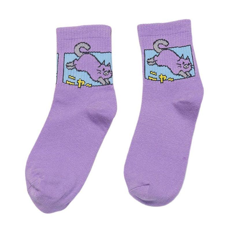 Chaussettes À Imprimé Chat