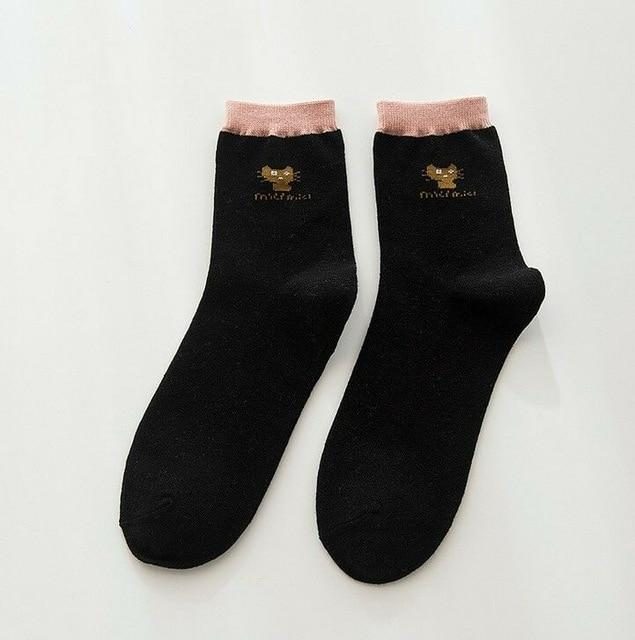 Chaussettes À Imprimé Chat