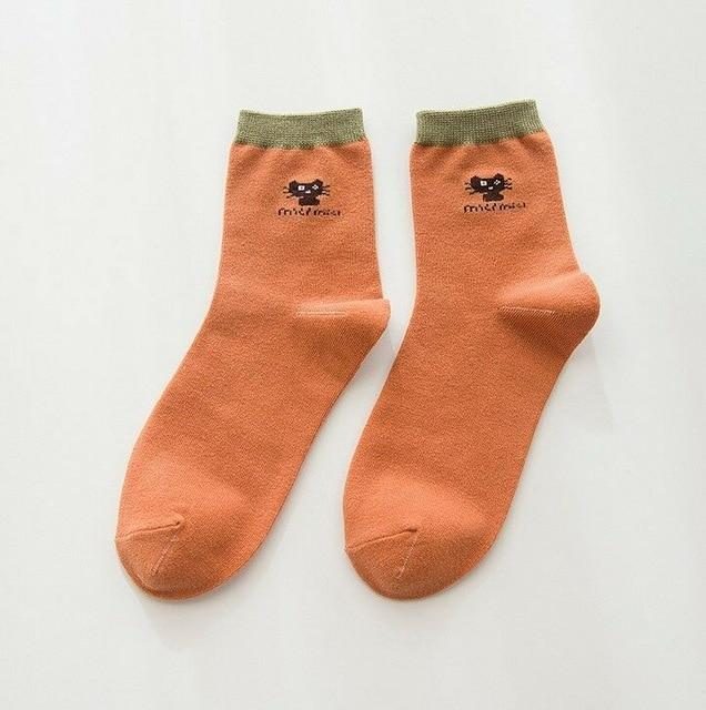 Chaussettes À Imprimé Chat