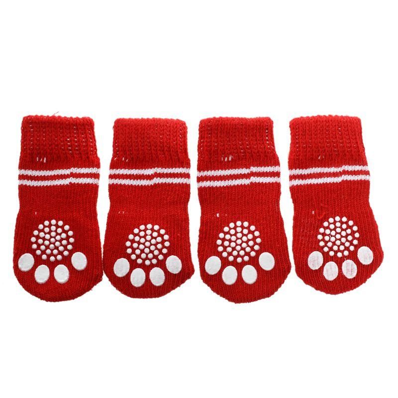 Chaussettes Tricotées Pour Animaux De Compagnie À Imprimé Sapin De Noël