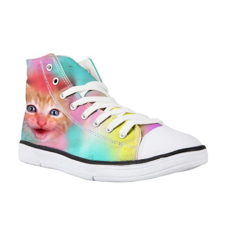 Chaussures De Chat Colorées Montantes Classiques Pour Femmes