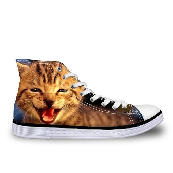 Chaussures De Chat Smiley En Toile Pour Femme