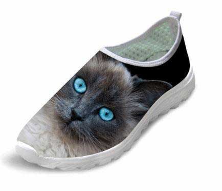 Chaussures De Maille D'air D'impression De Chat De Style Mignon