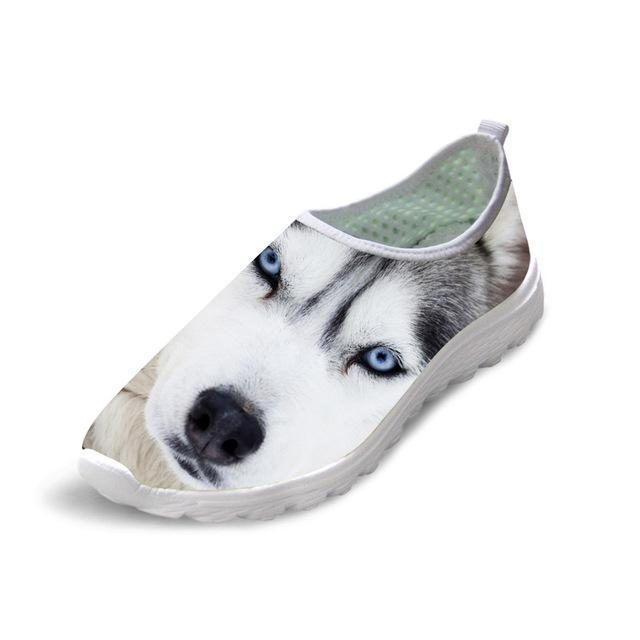 Chaussures Décontractées En Maille 3d Cool Dog Imprimé Slip-on