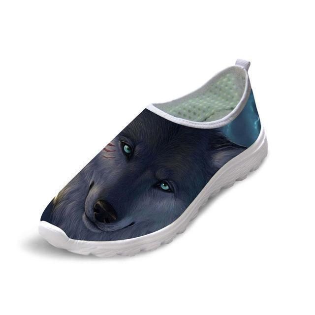 Chaussures Décontractées En Maille 3d Cool Dog Imprimé Slip-on