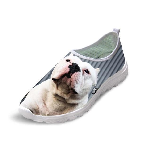 Chaussures Décontractées En Maille 3d Cool Dog Imprimé Slip-on