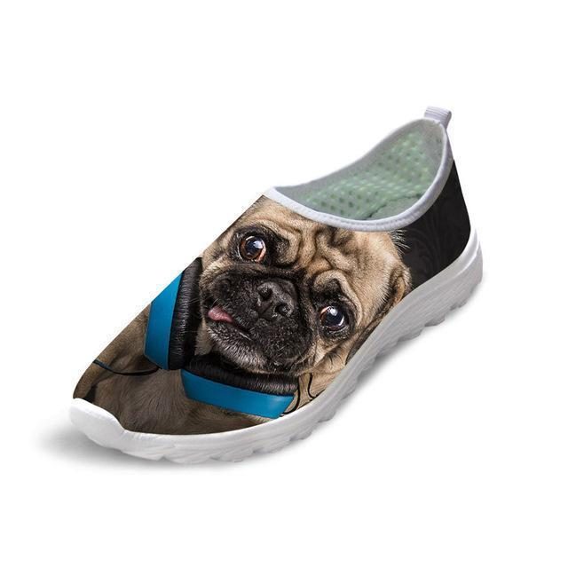 Chaussures Décontractées En Maille 3d Cool Dog Imprimé Slip-on