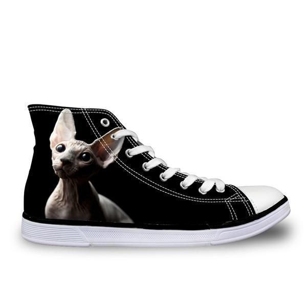 Chaussures Vintage Montantes Imprimées De Chat Sans Poils Cool