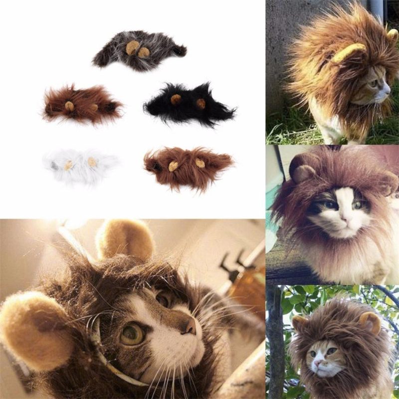 Cheveux De Lion Avec Des Oreilles Perruque Pour Animaux De Compagnie