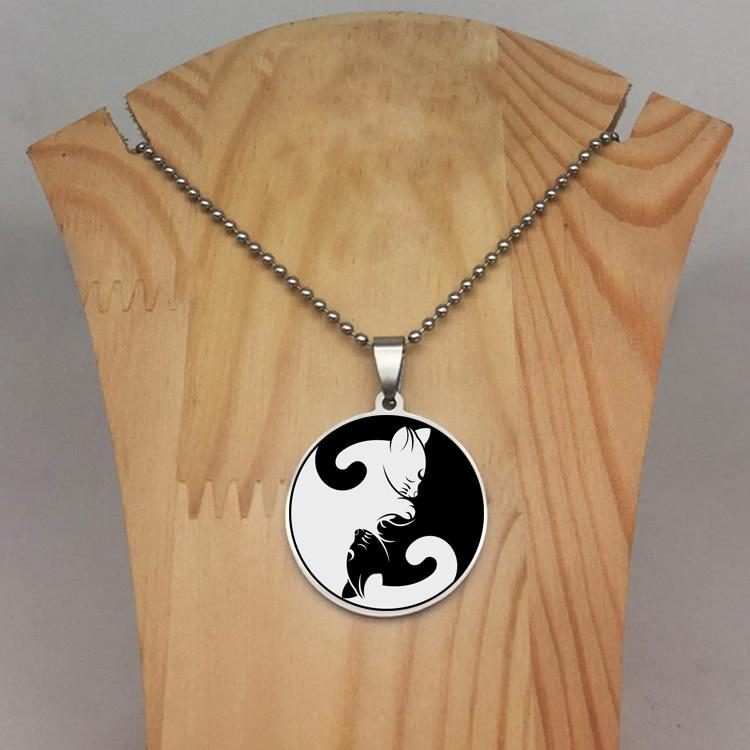 Collier Chat Yin Yang