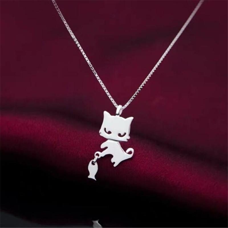 Collier Créatif Chaton Et Poisson