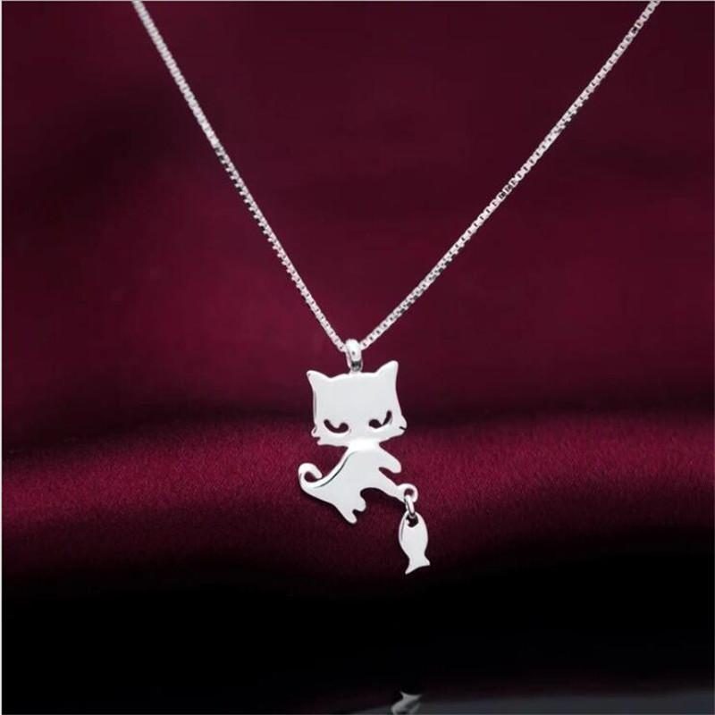 Collier Créatif Chaton Et Poisson