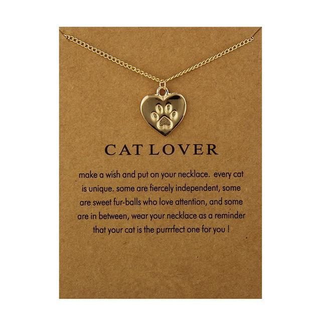 Collier De Charme De Coeur D'amitié D'amoureux De Chat