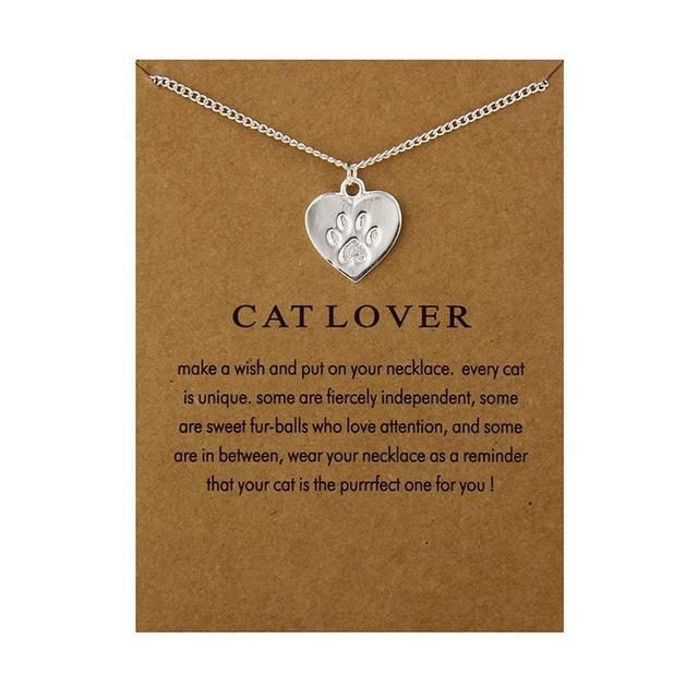 Collier De Charme De Coeur D'amitié D'amoureux De Chat