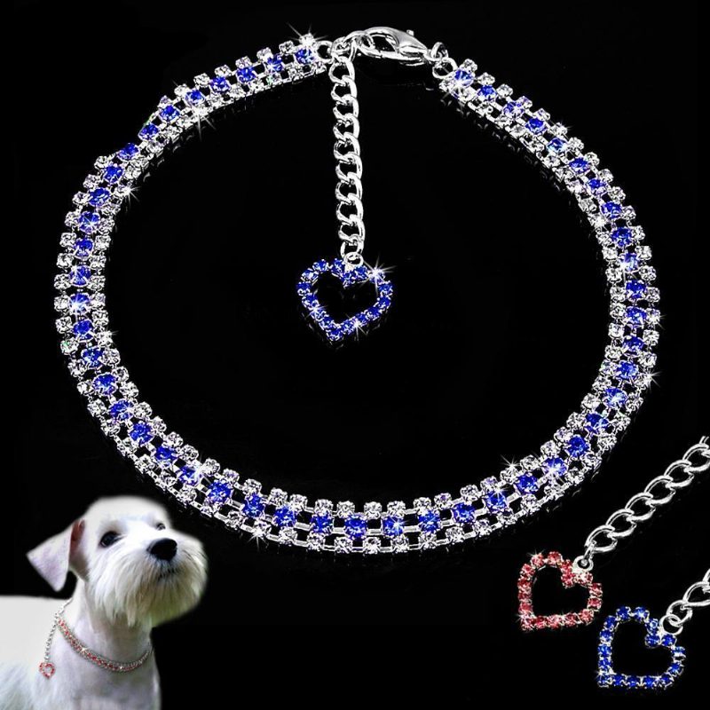 Collier De Chien Strass Bling