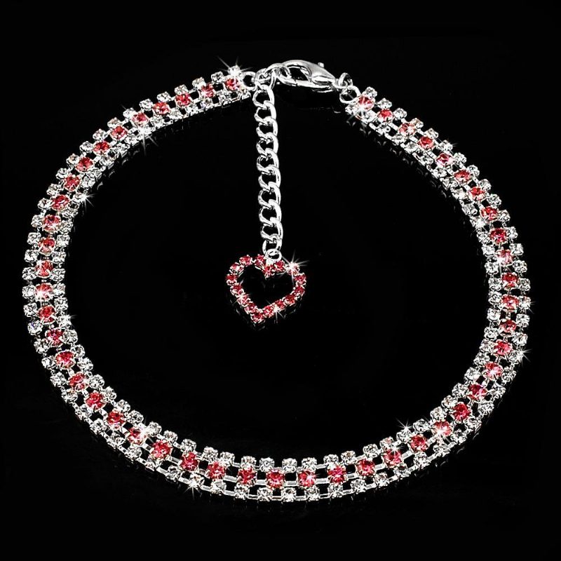 Collier De Chien Strass Bling