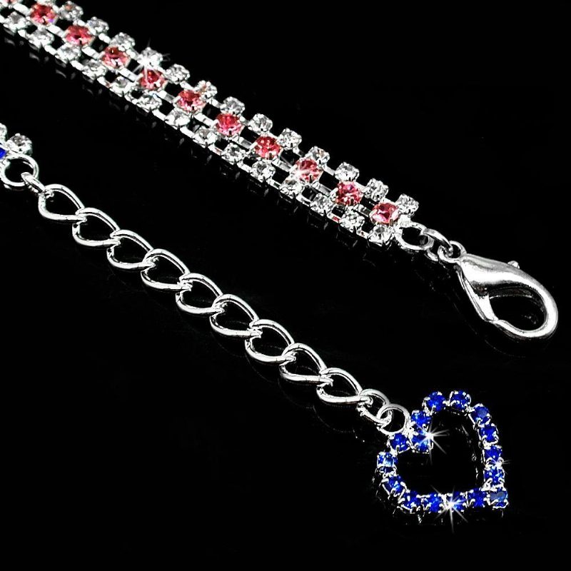 Collier De Chien Strass Bling