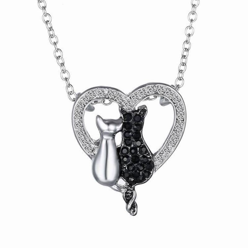 Collier Pendentif Amoureux Des Chats