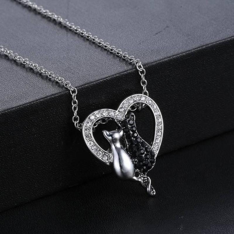 Collier Pendentif Amoureux Des Chats