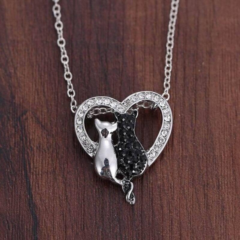 Collier Pendentif Amoureux Des Chats