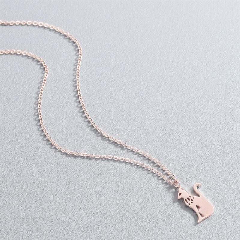 Collier Pendentif Chat Porte-bonheur