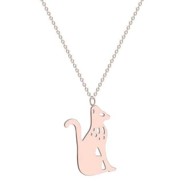 Collier Pendentif Chat Porte-bonheur