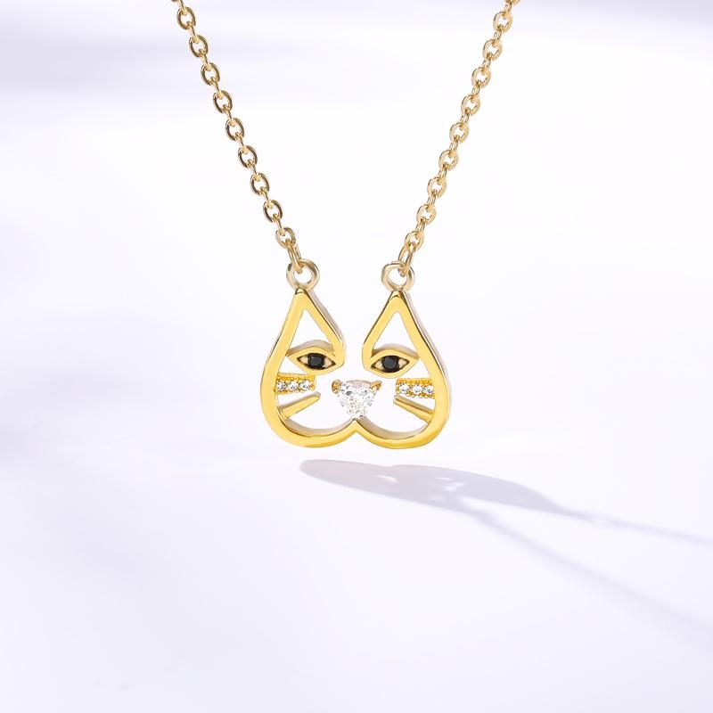 Collier Pendentifs Chat Mignon