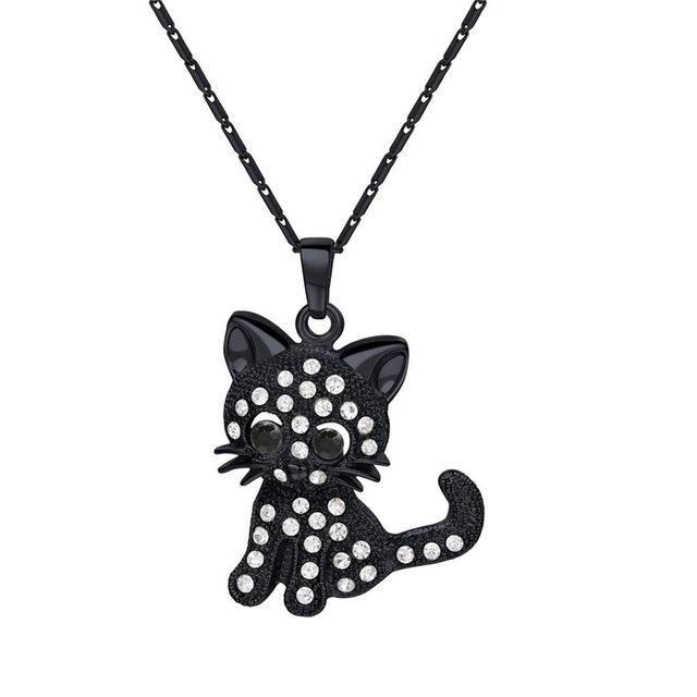 Colliers De Pendentifs En Strass Chat Mignon