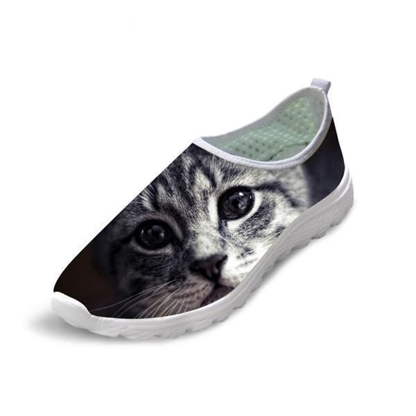 Conception De Chaussures De Chat 3d En Maille Décontractée Pour Femmes