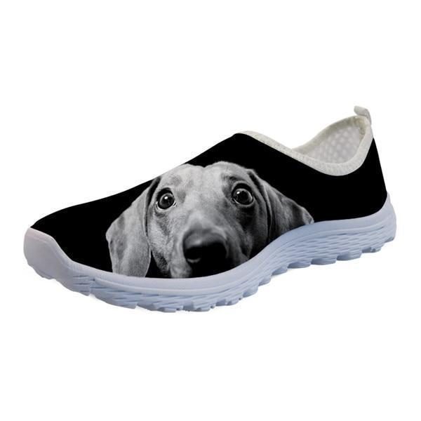 Conception De Toile 3d Chien Imprime Femme Chaussures Respirantes