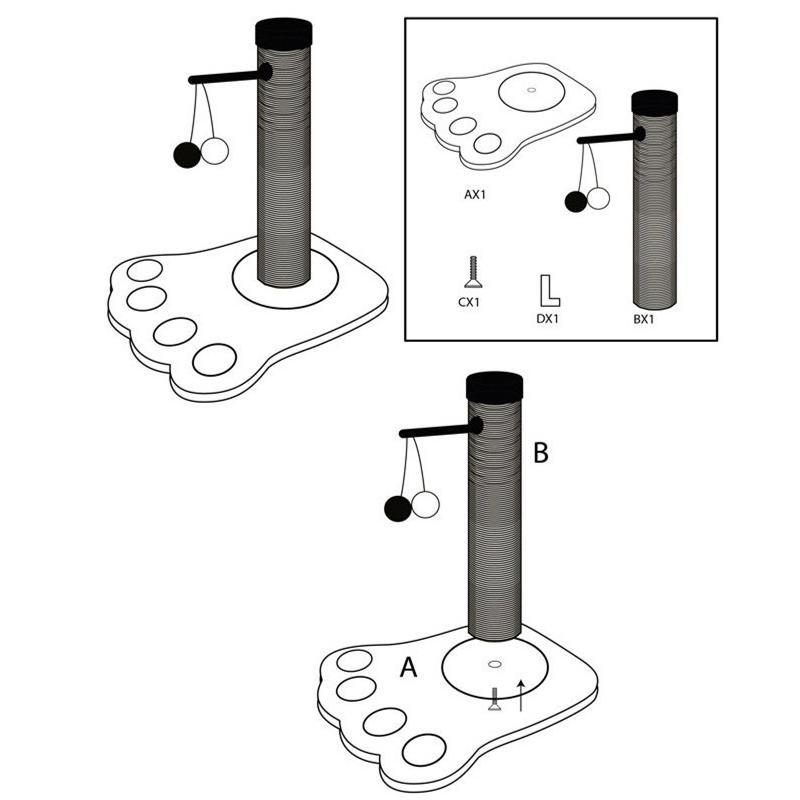 Conception D'impression De Patte Chat Escalade Meubles Grattoir Arbre Jouet De Saut