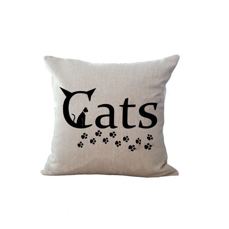 Coussin Décoratif De Canapé Imprimé Chat