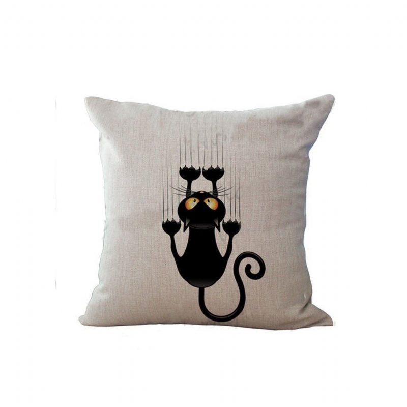 Coussin Décoratif De Canapé Imprimé Chat