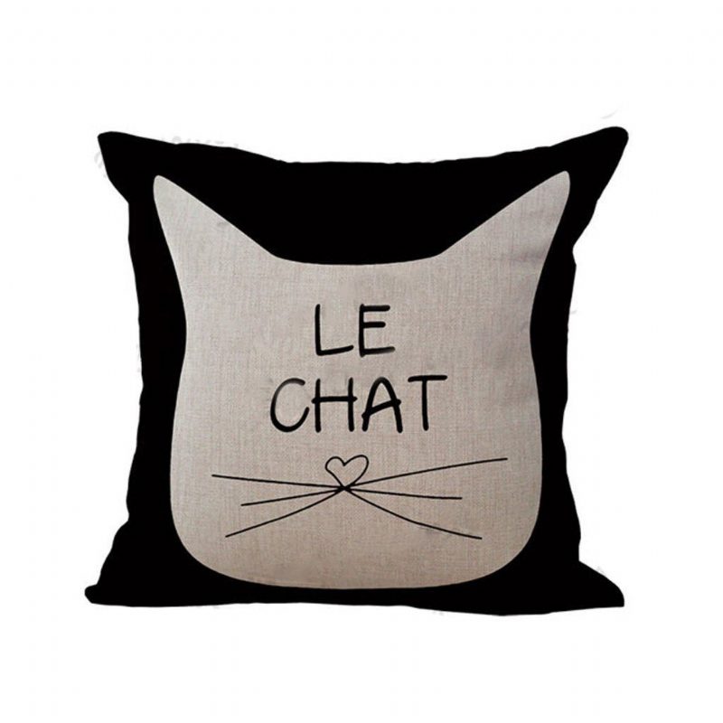 Coussin Décoratif De Canapé Imprimé Chat