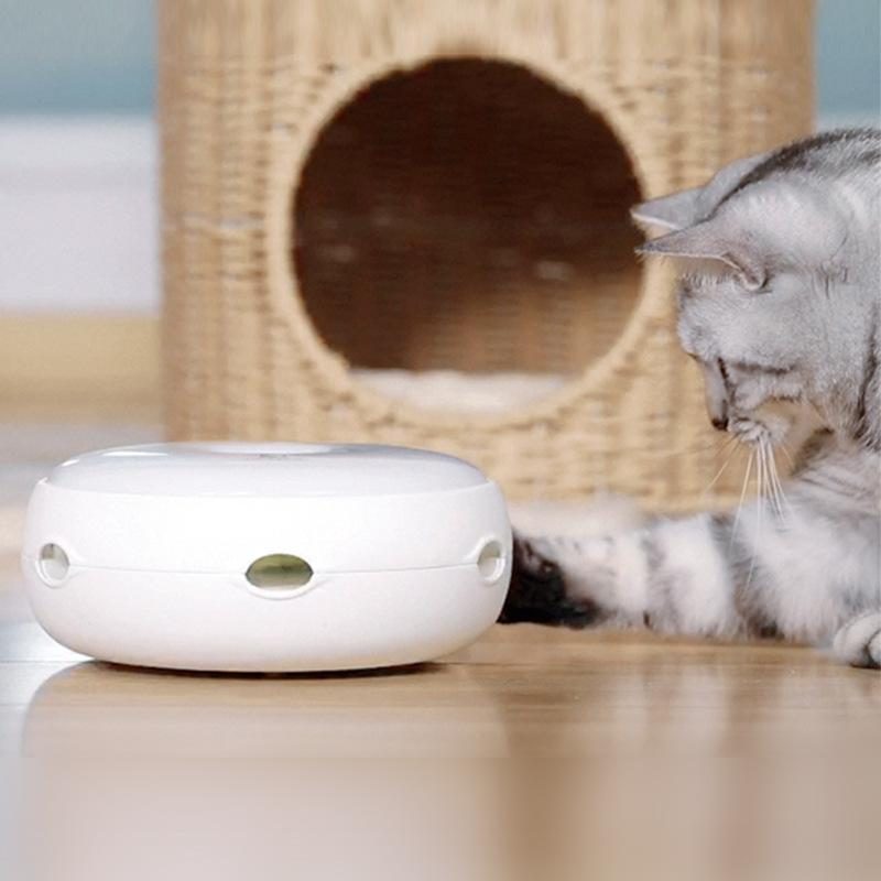 Disque Teaser Électrique Pour Chat Avec Plume