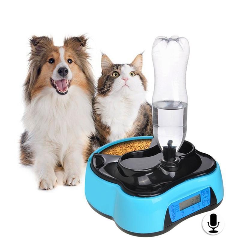 Distributeur Automatique D'eau Pour Animaux De Compagnie Avec Enregistrement Vocal Et Écran Lcd