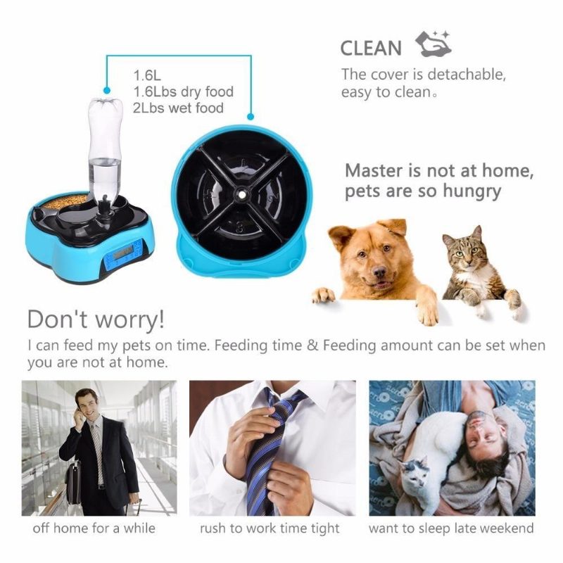 Distributeur Automatique D'eau Pour Animaux De Compagnie Avec Enregistrement Vocal Et Écran Lcd