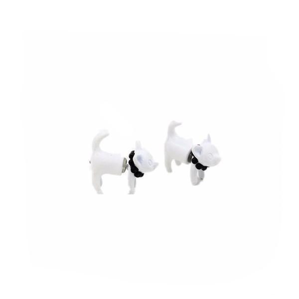 Ensemble De Boucles D'oreilles Mignonnes 3d Pearl Kitty Cat