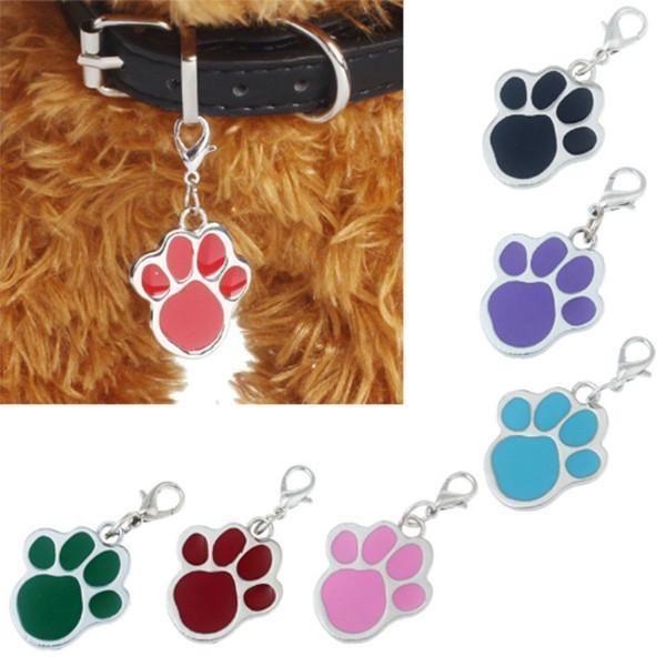 Étiquette Pendentif Collier De Chien Pawprint