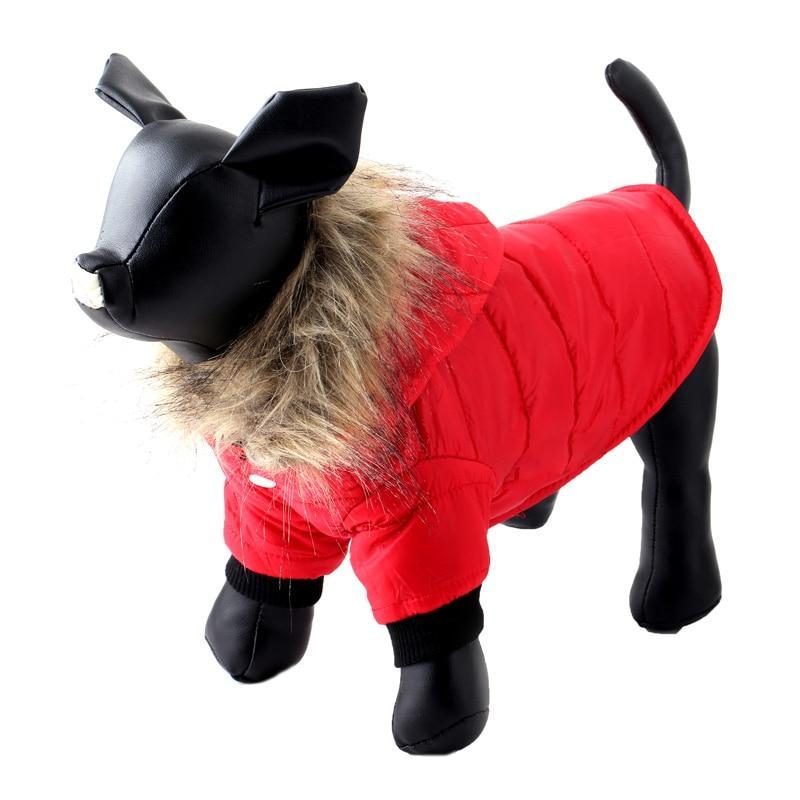 Fantastique Manteau D'hiver Pour Animaux De Compagnie Avec Capuche En Fourrure Douce