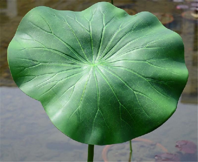 Feuille De Lotus Artificielle Avec Décoration D'étang À Poissons À Longue Tige